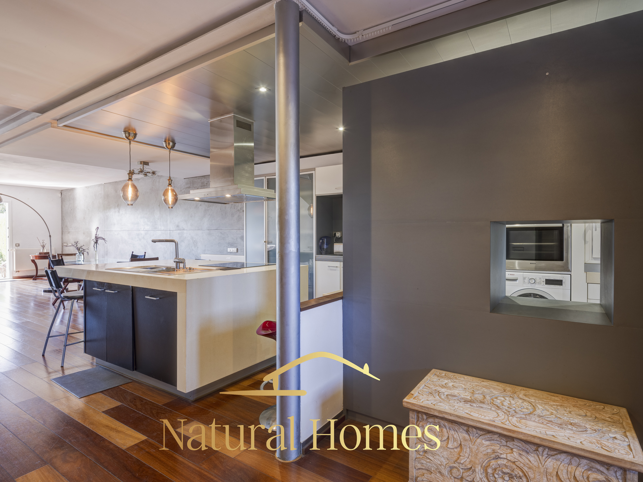 cocina Semi-detached house with sea views in Sant Andreu de Llavaneres